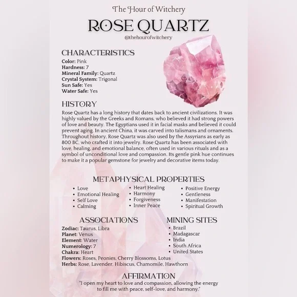 Rose Quartz Crystal Keychain - Picture 2 of 2